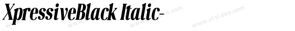 XpressiveBlack Italic字体转换